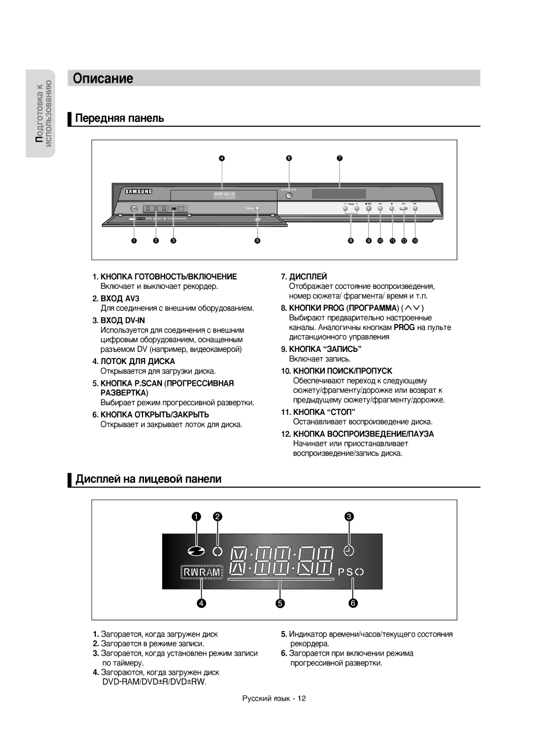 Samsung DVD-R150/XEE manual Ñëòôîâè Ì‡ ÎËˆÂ‚ÓÈ Ô‡ÌÂÎË 