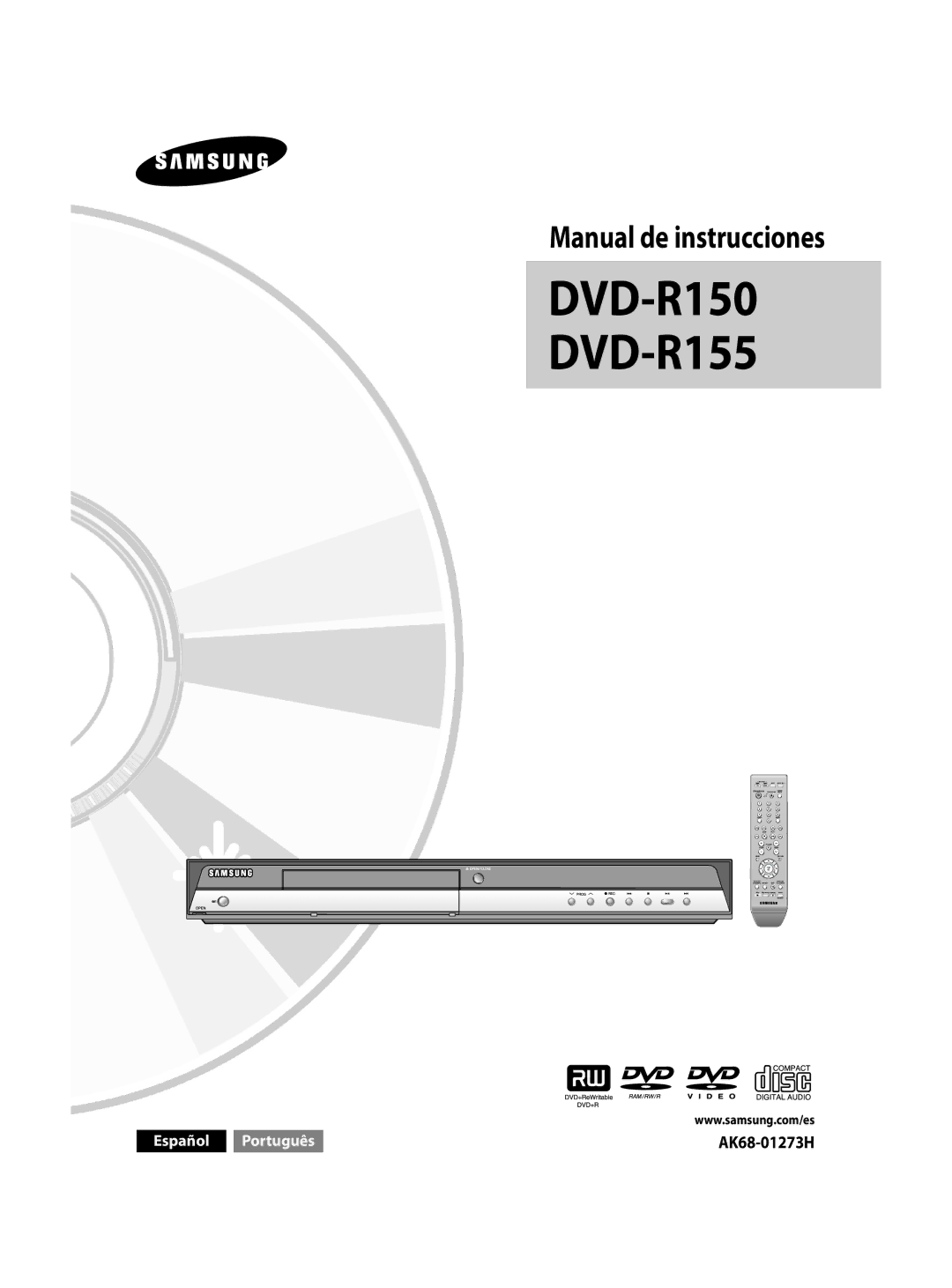 Samsung DVD-R155/EUR, DVD-R155/XEC manual DVD-R150 DVD-R155 