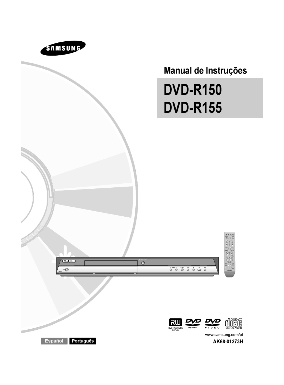 Samsung DVD-R155/EUR, DVD-R155/XEC manual DVD-R150 DVD-R155 