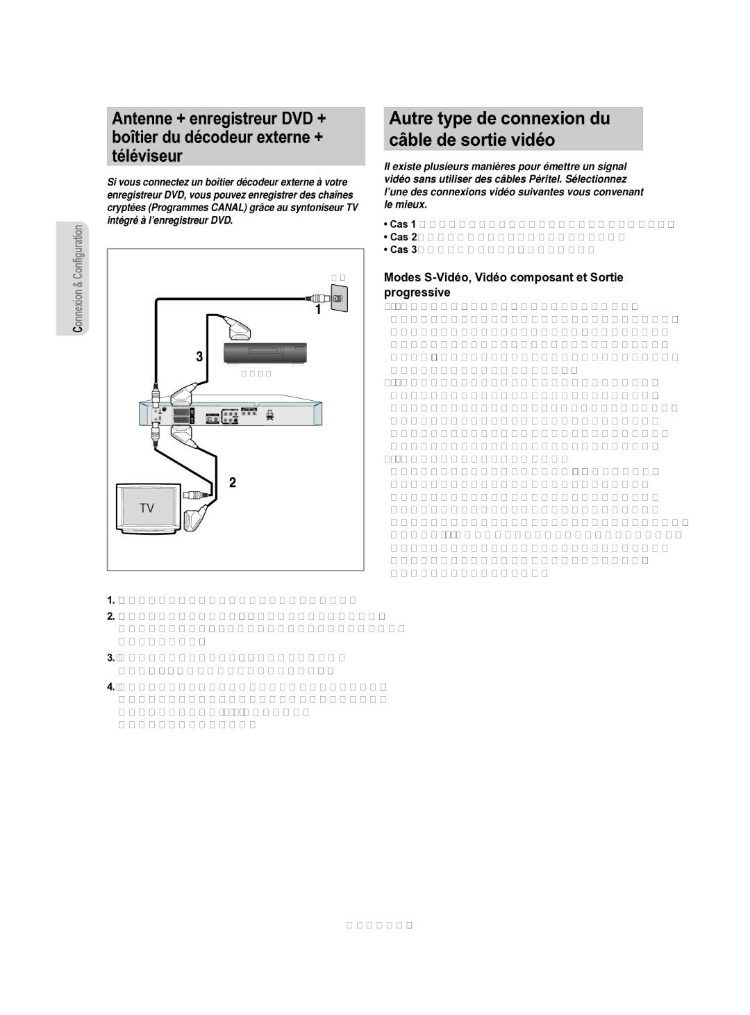 Samsung DVD-R156/XEF, DVD-R155/XEF manual Autre type de connexion du câble de sortie vidéo 