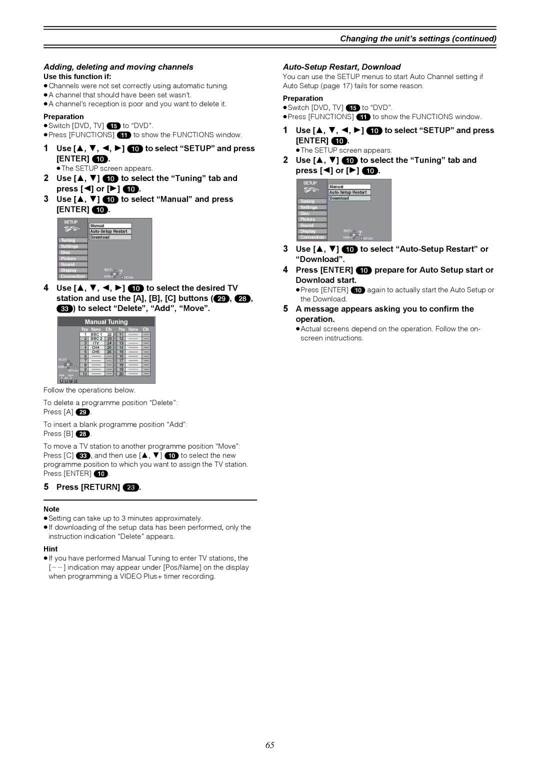 Samsung DVD-R4000EU manual Auto-Setup Restart, Download 