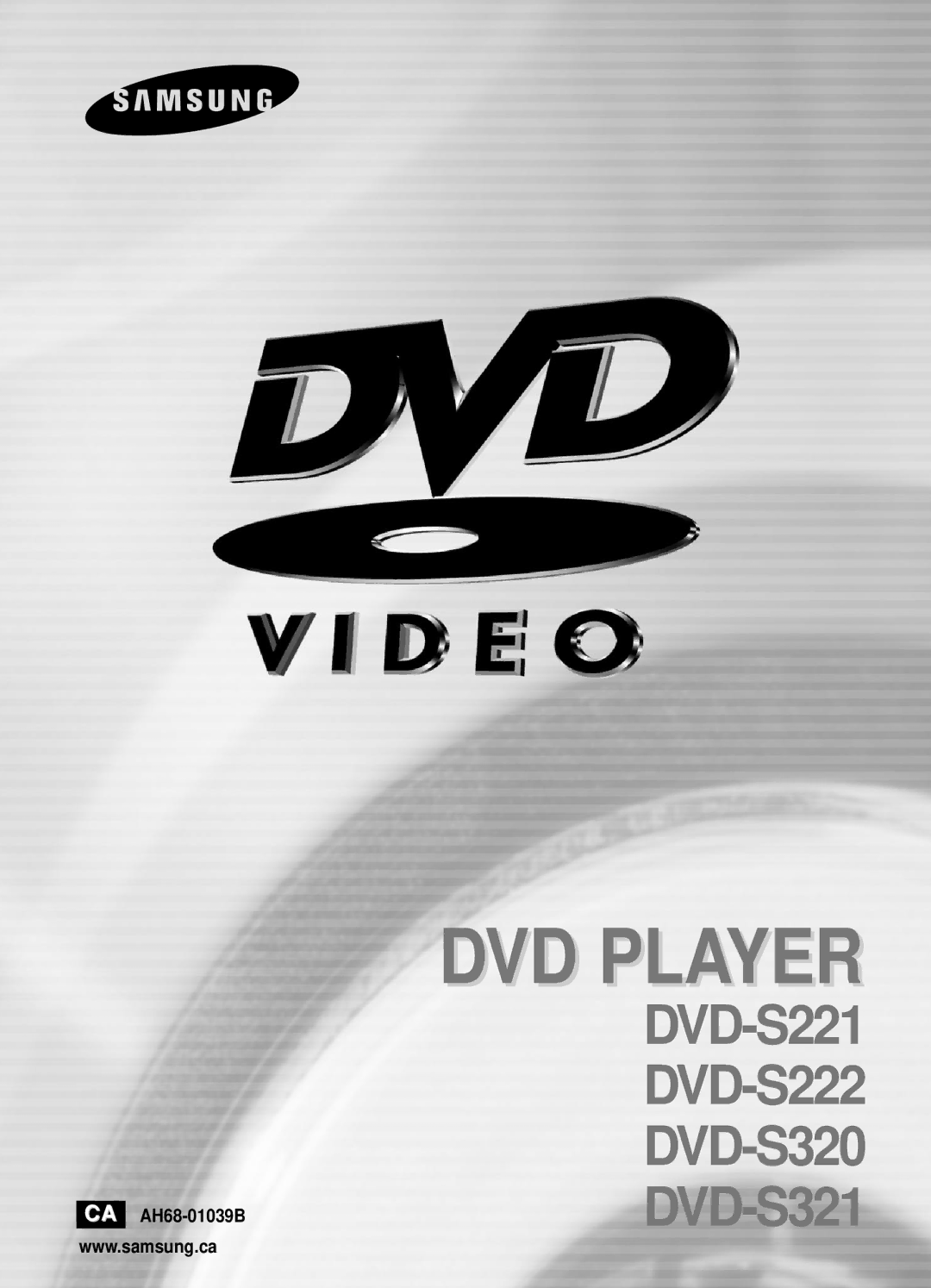 Samsung DVD-S321, DVD-S222 manual DVD Player 