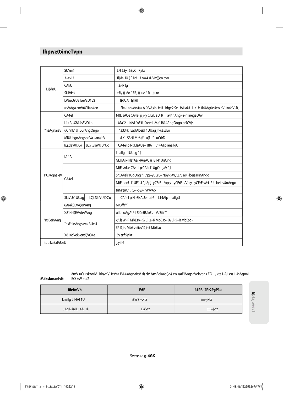 Samsung DVD-SH853/XEE manual Speci kationer, Dvd 