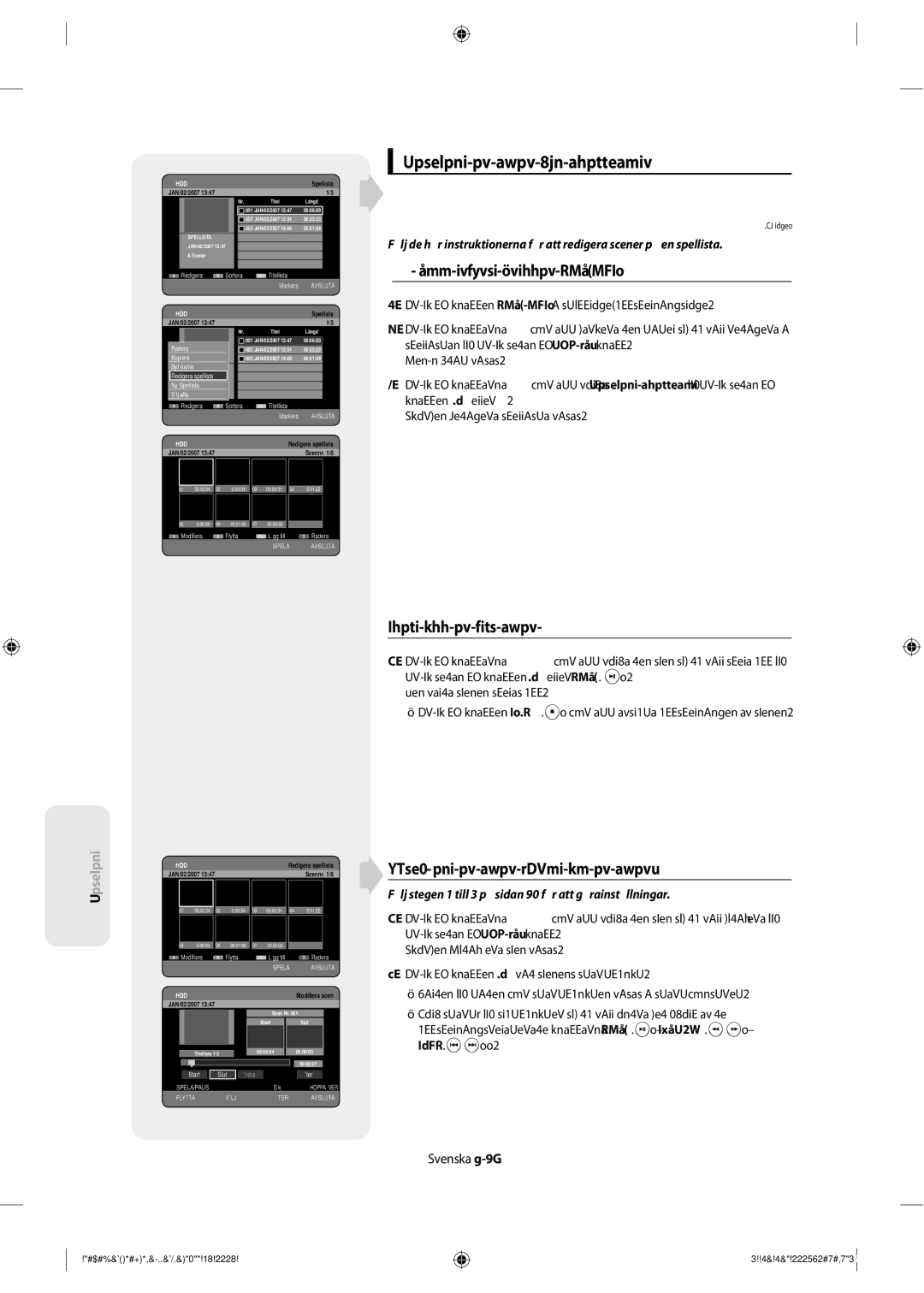 Samsung DVD-SH853/XEE manual Redigera en scen för spellistan, Att använda knappen Playlist, Spela upp en vald scen 