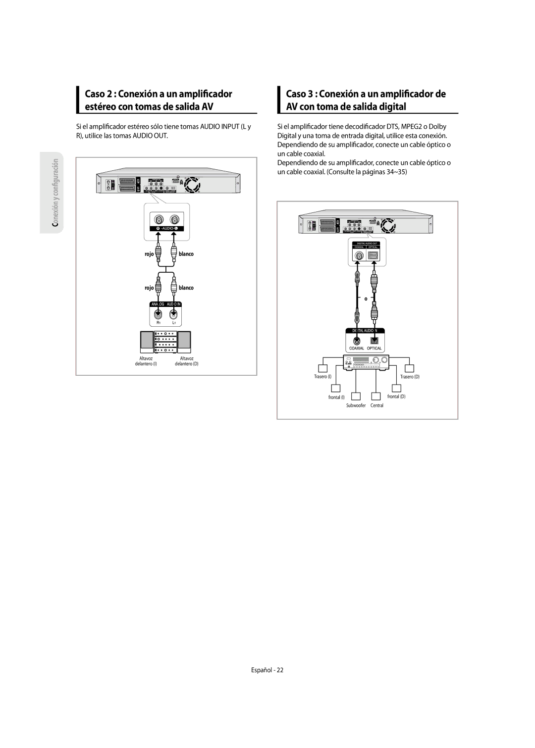 Samsung DVD-SH853/XEF, DVD-SH853/XEC manual Guración 