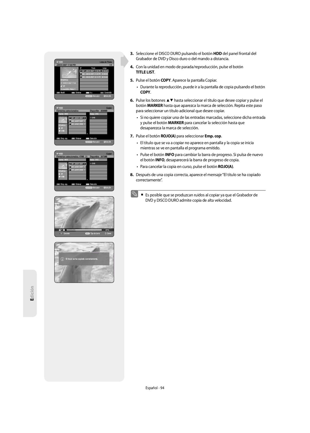 Samsung DVD-SH853/XEF, DVD-SH853/XEC manual $ 21% 