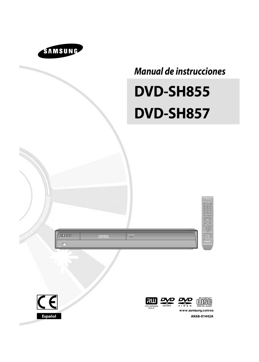 Samsung DVD-SH855/XEC manual DVD-SH855 DVD-SH857, AK68-01442A 