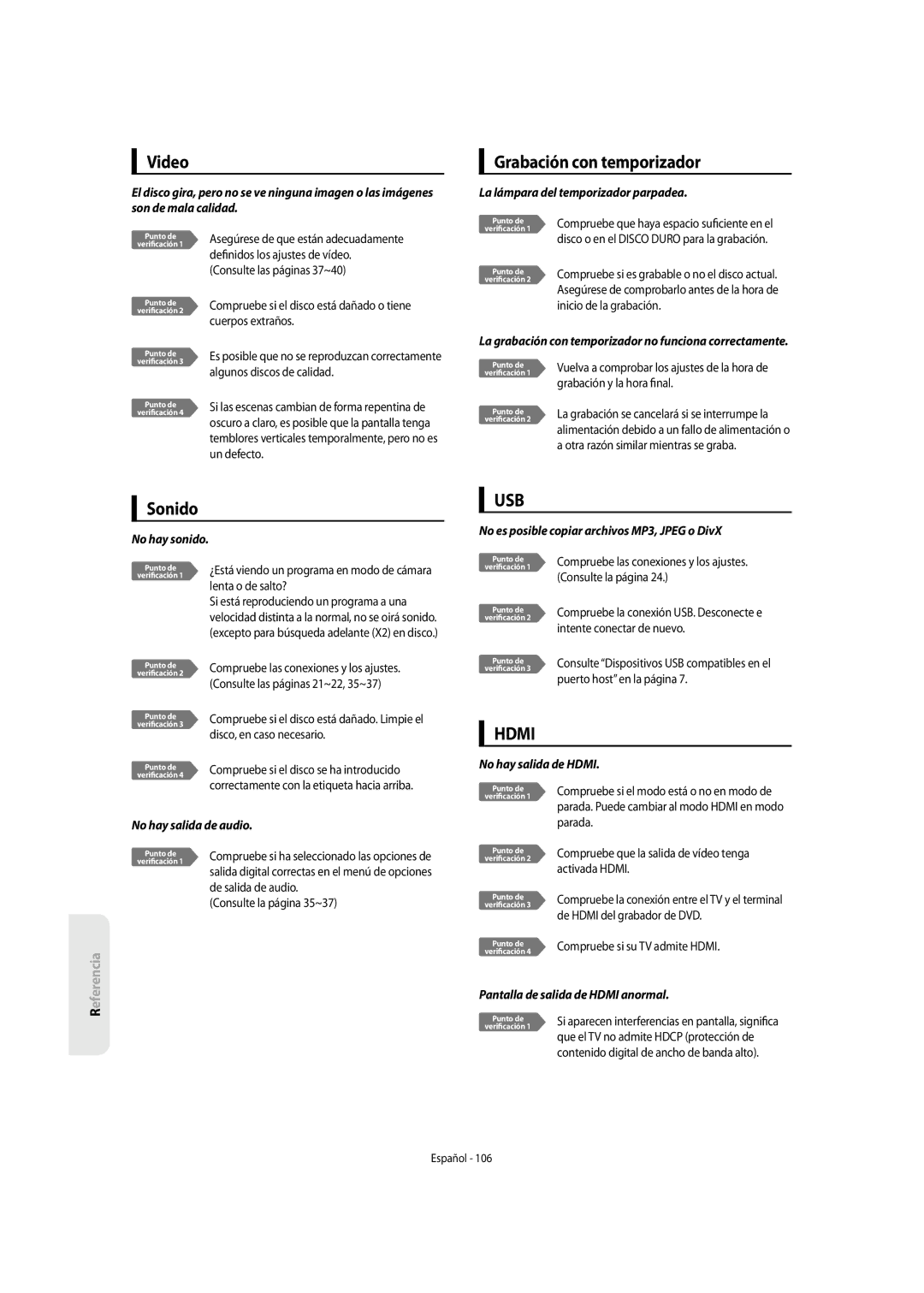 Samsung DVD-SH855/XEC manual Video, Grabación con temporizador, Sonido 