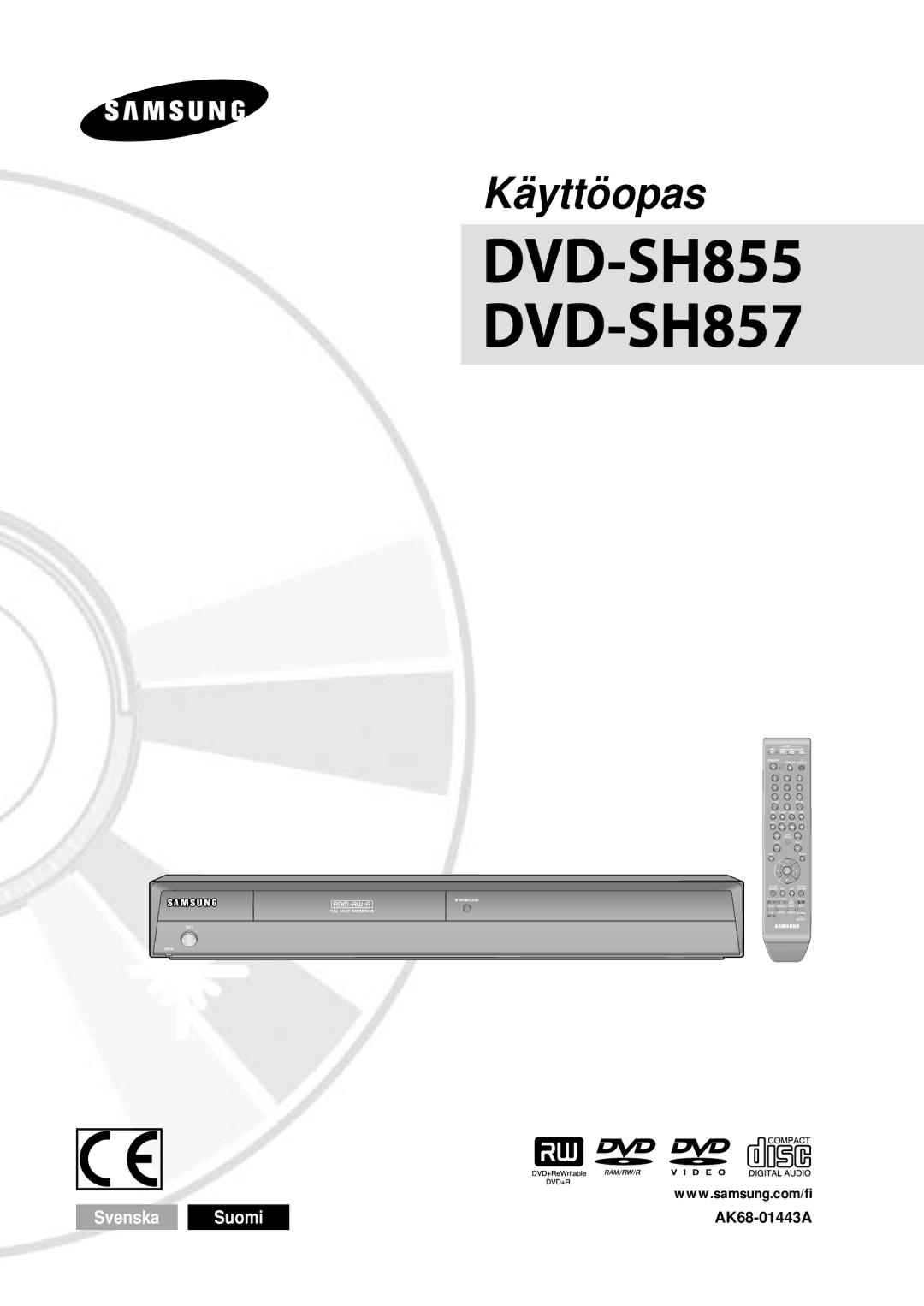 Samsung DVD-SH855/XEE manual DVD-SH855 DVD-SH857 