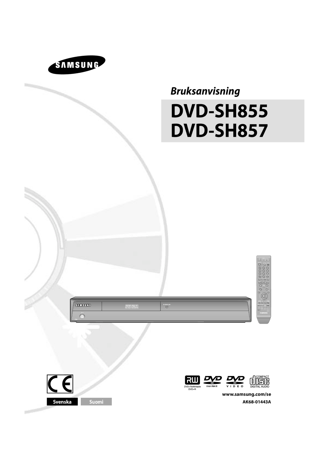 Samsung DVD-SH855/XEE manual DVD-SH855 DVD-SH857 