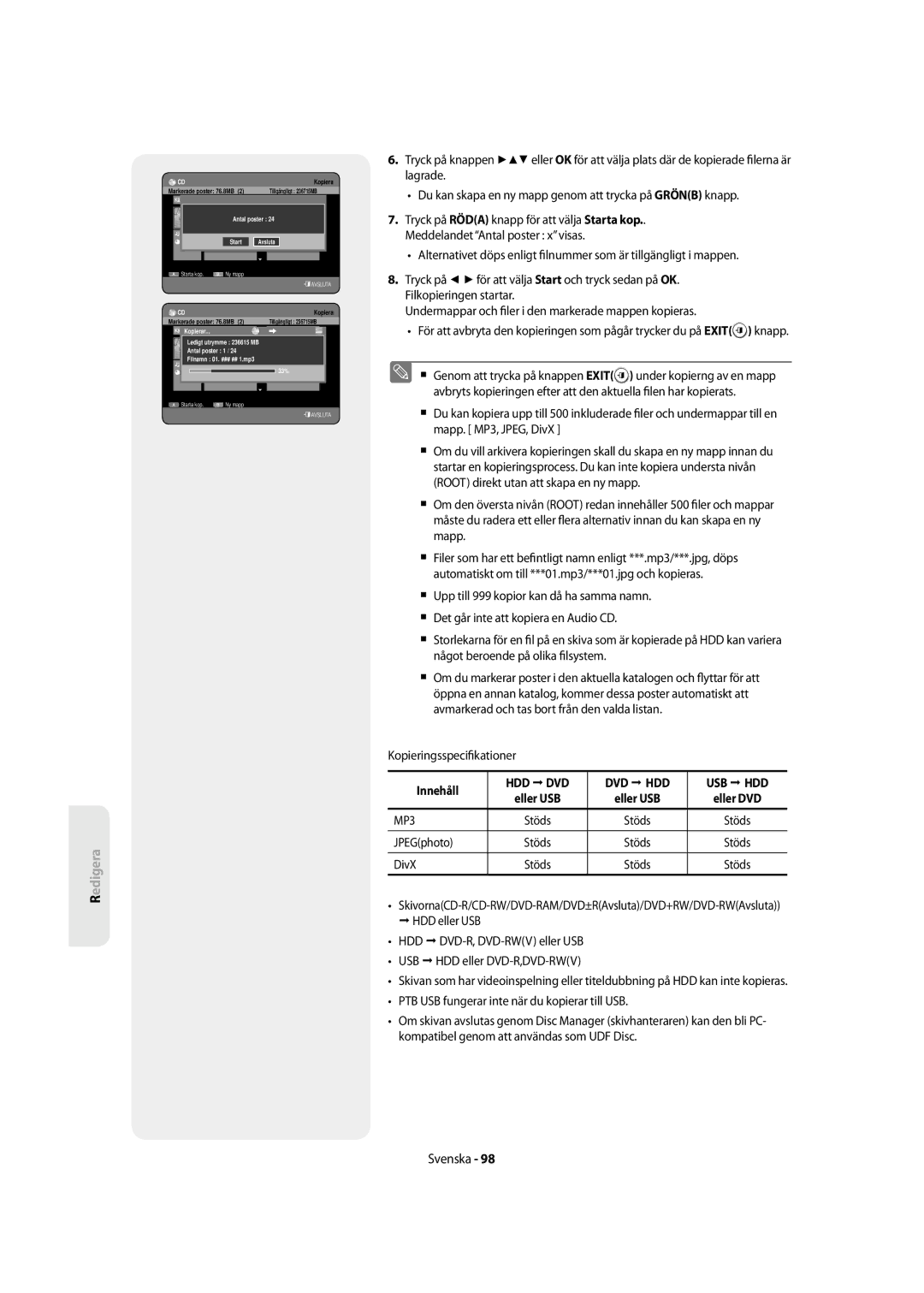 Samsung DVD-SH855/XEE manual Hdd Dvd Dvd Hdd Usb Hdd 