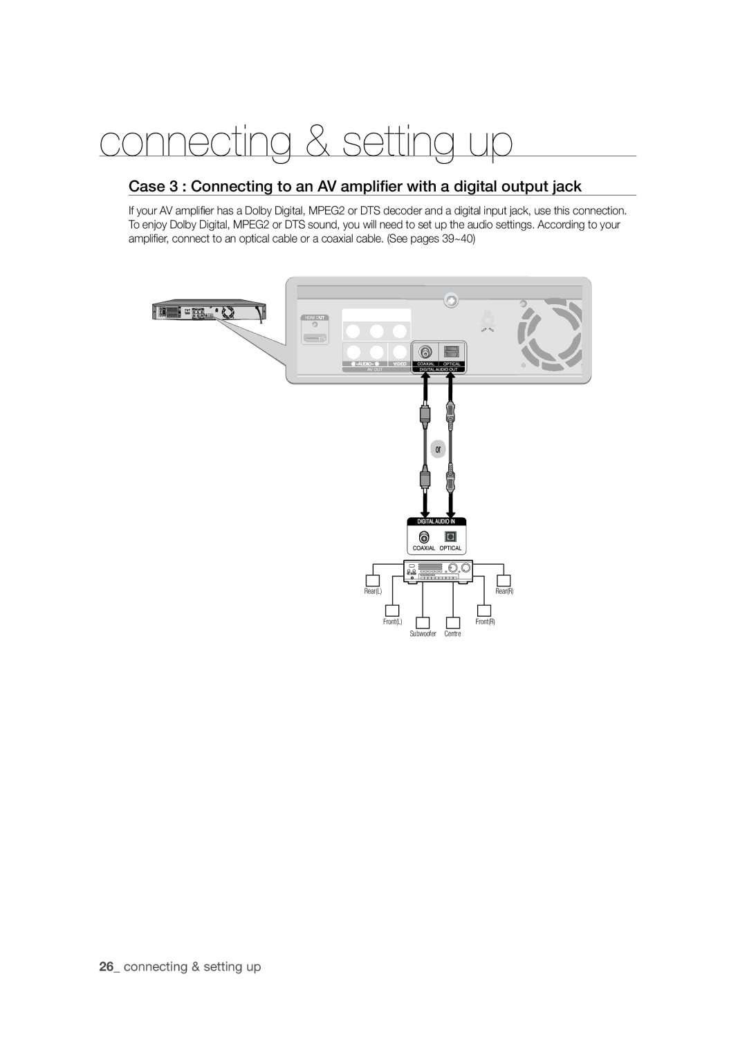 Samsung DVD-SH871M/XEU manual RearL 