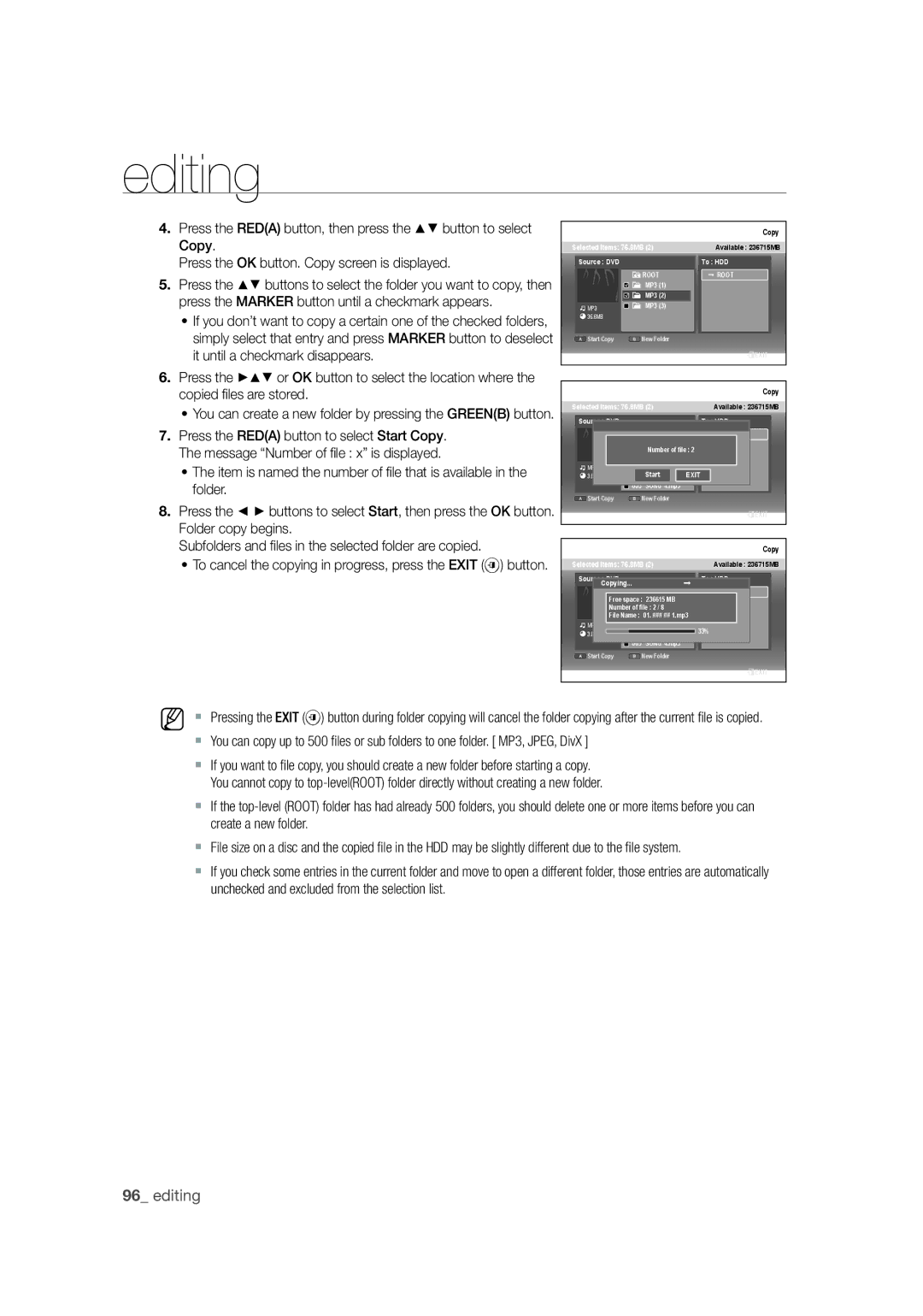 Samsung DVD-SH871M/XEU manual Available 236715MB 