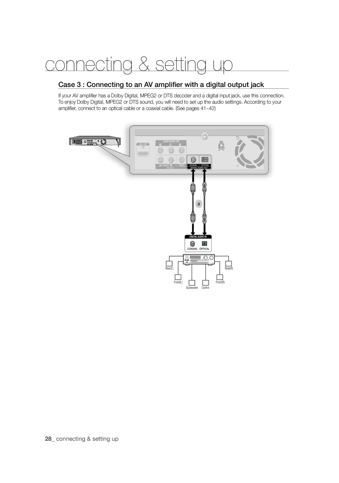 Samsung DVD-SH873M/XEU manual RearL 