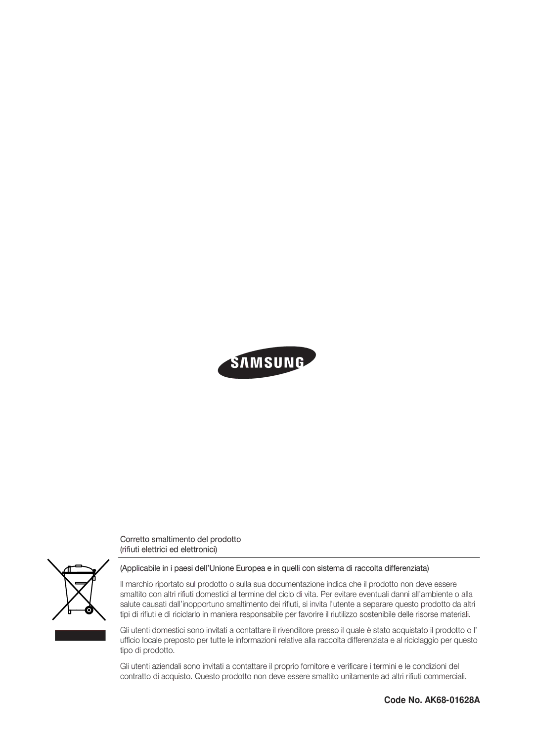 Samsung DVD-SH873/XET, DVD-SH873/XEF manual Code No. AK68-01628A 