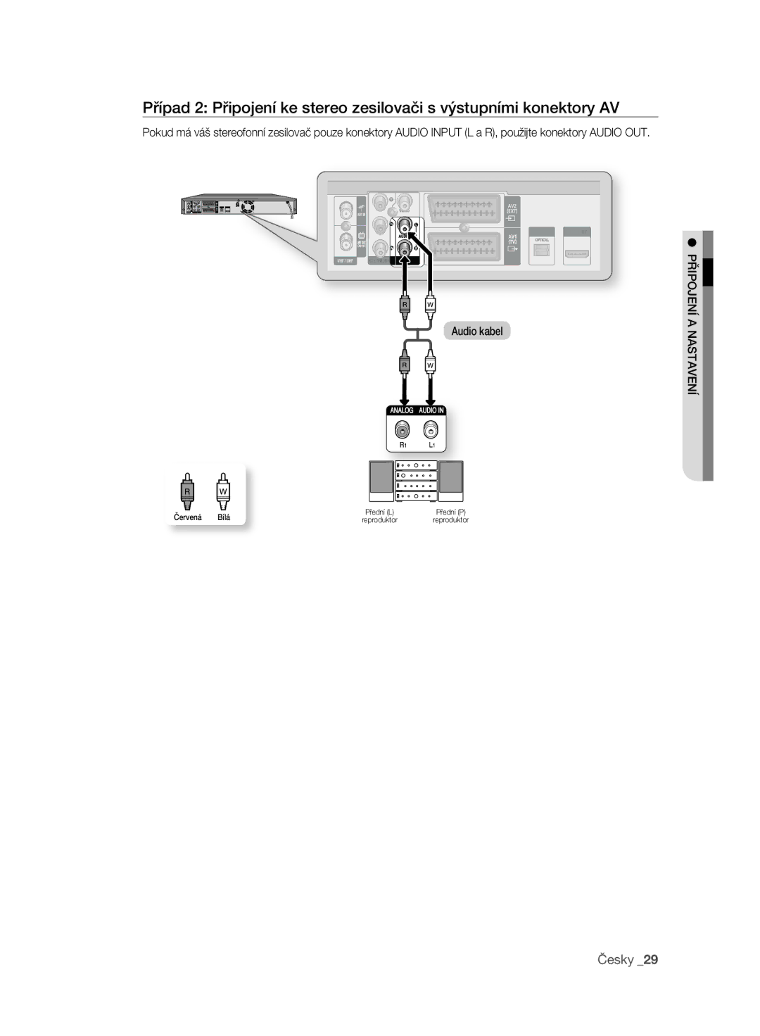 Samsung DVD-SH893/EDC, DVD-SH895/XEF, DVD-SH895/EDC, DVD-SH897/EDC manual Audio kabel 