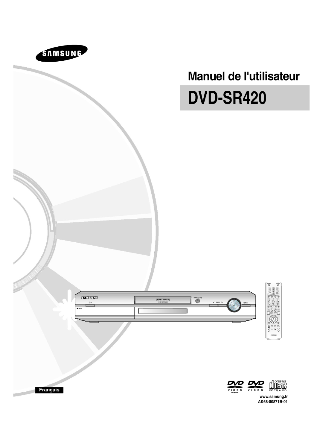 Samsung DVD-SR420/XEF manual 