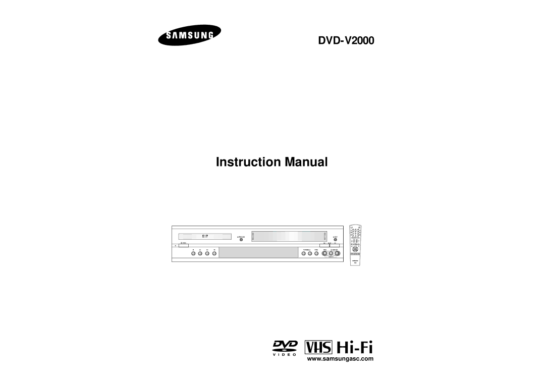 Samsung DVD-V2000 instruction manual 