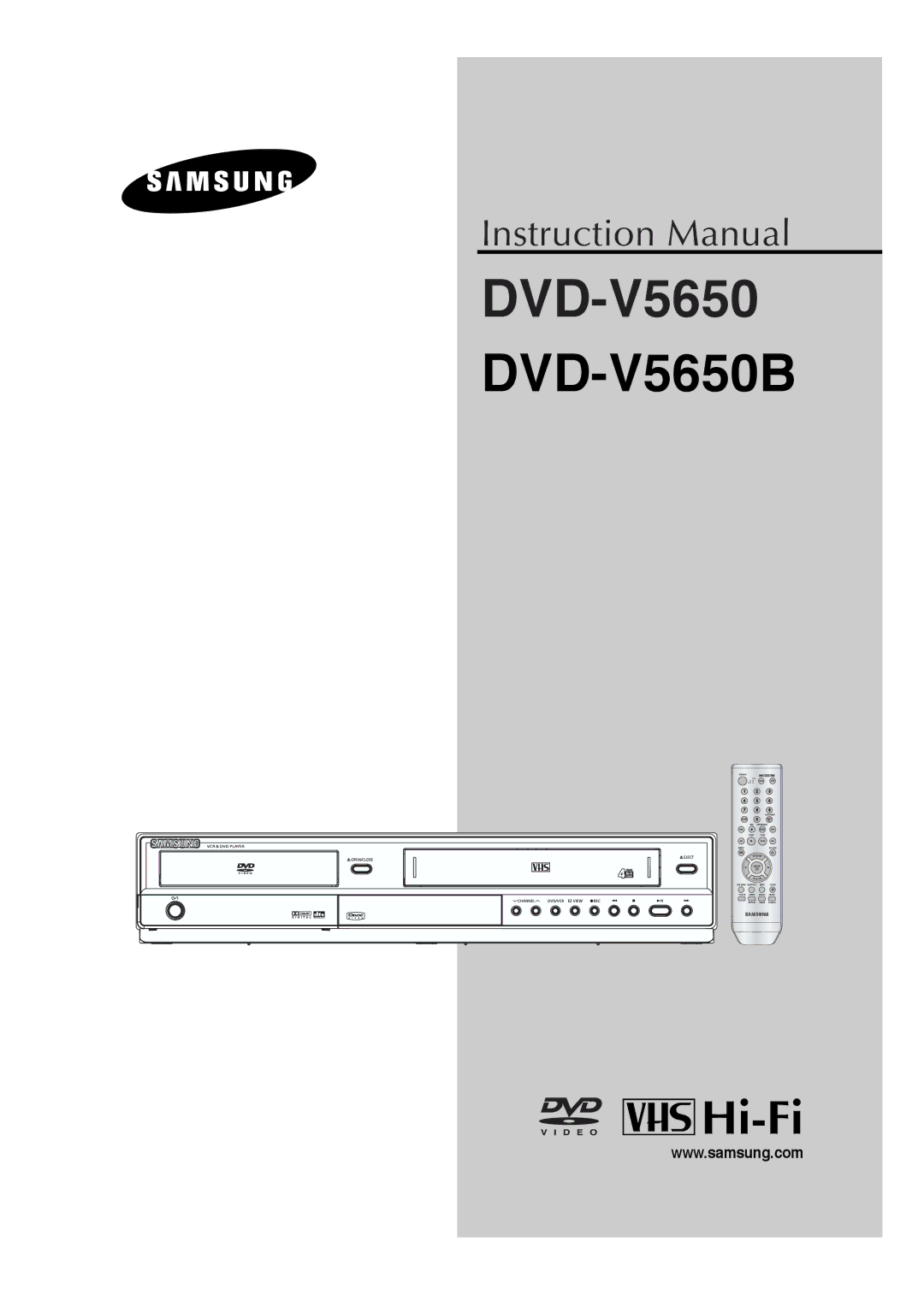 Samsung instruction manual DVD-V5650 DVD-V5650B 