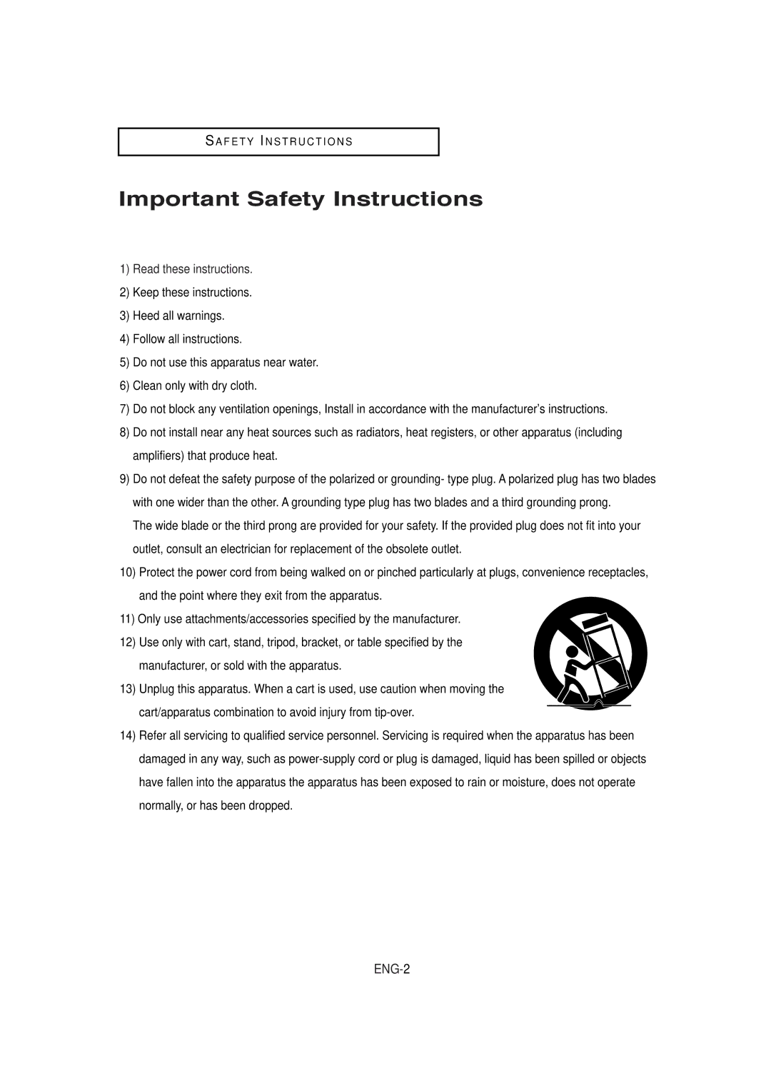 Samsung DVD-V5650B instruction manual Important Safety Instructions, Read these instructions 