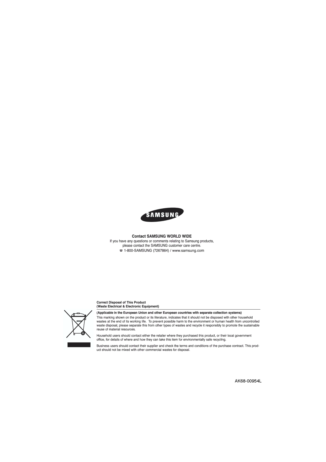 Samsung DVD-V6600, DVD-V5600 user manual AK68-00954L 