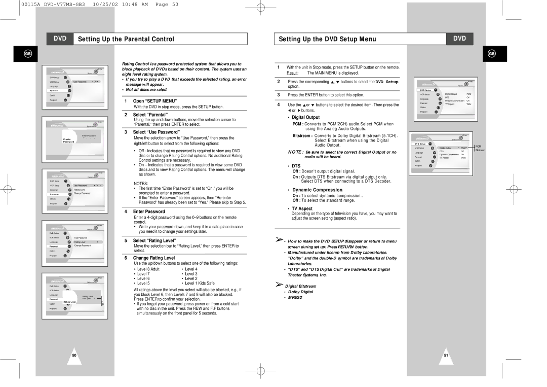 Samsung DVD-V77MS instruction manual Message will appear 