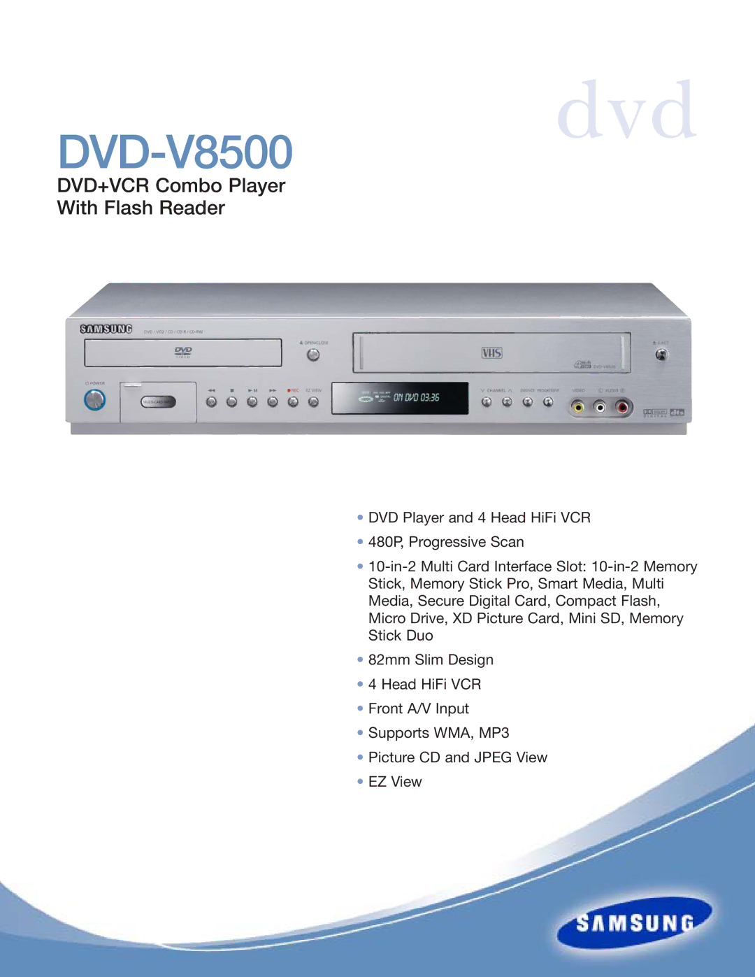 Samsung DVD-V8500 manual Dvd 