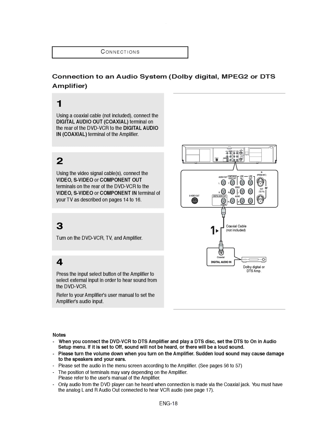 Samsung DVD-V8600 instruction manual ENG-18 