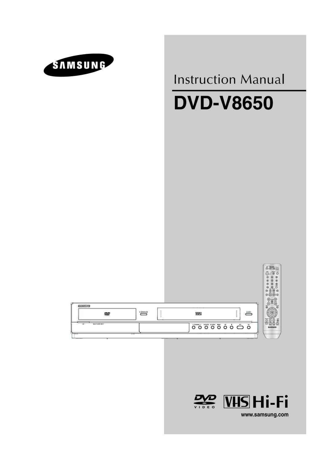 Samsung DVD-V8650 instruction manual 