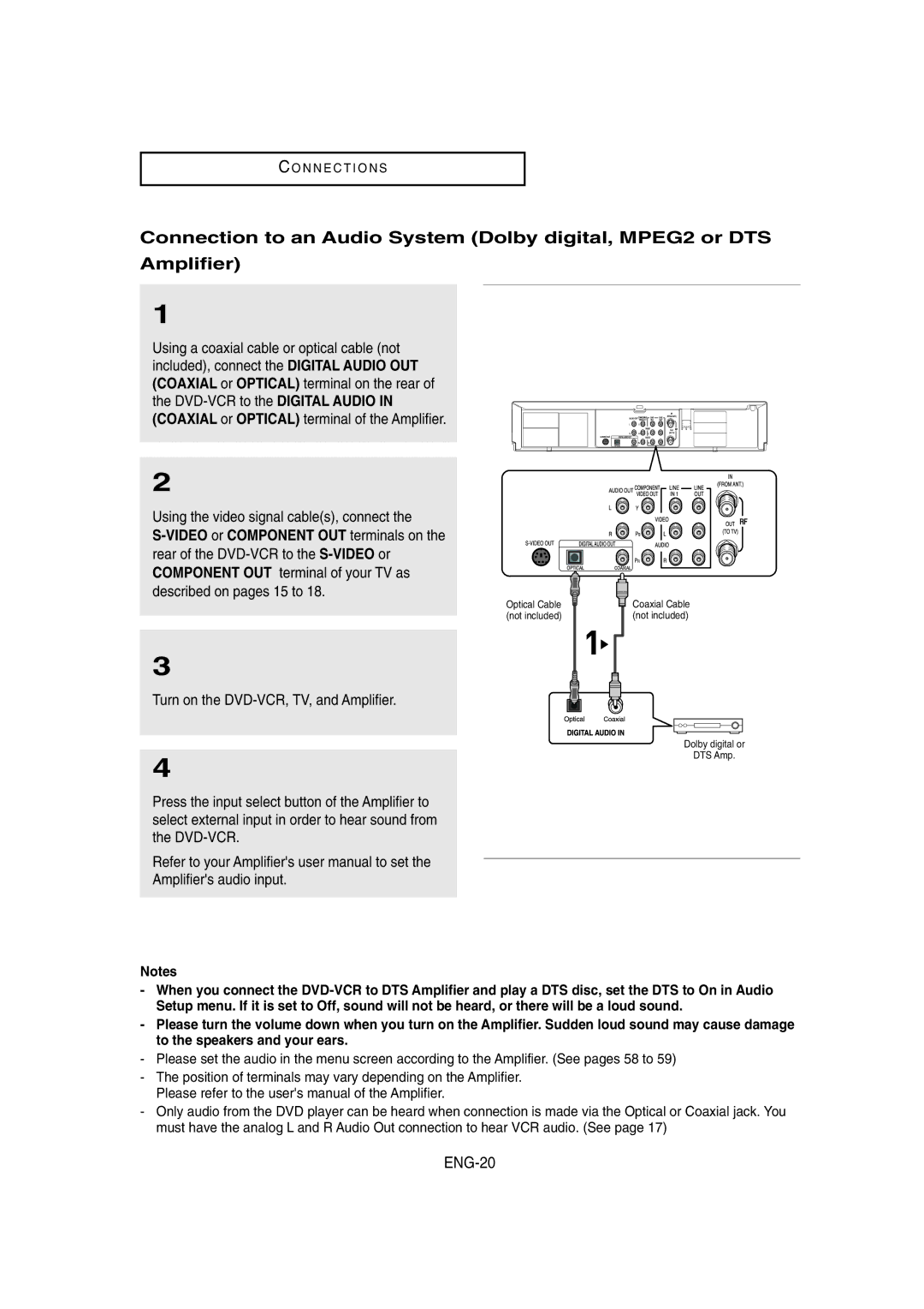 Samsung DVD-V8650 instruction manual ENG-20 