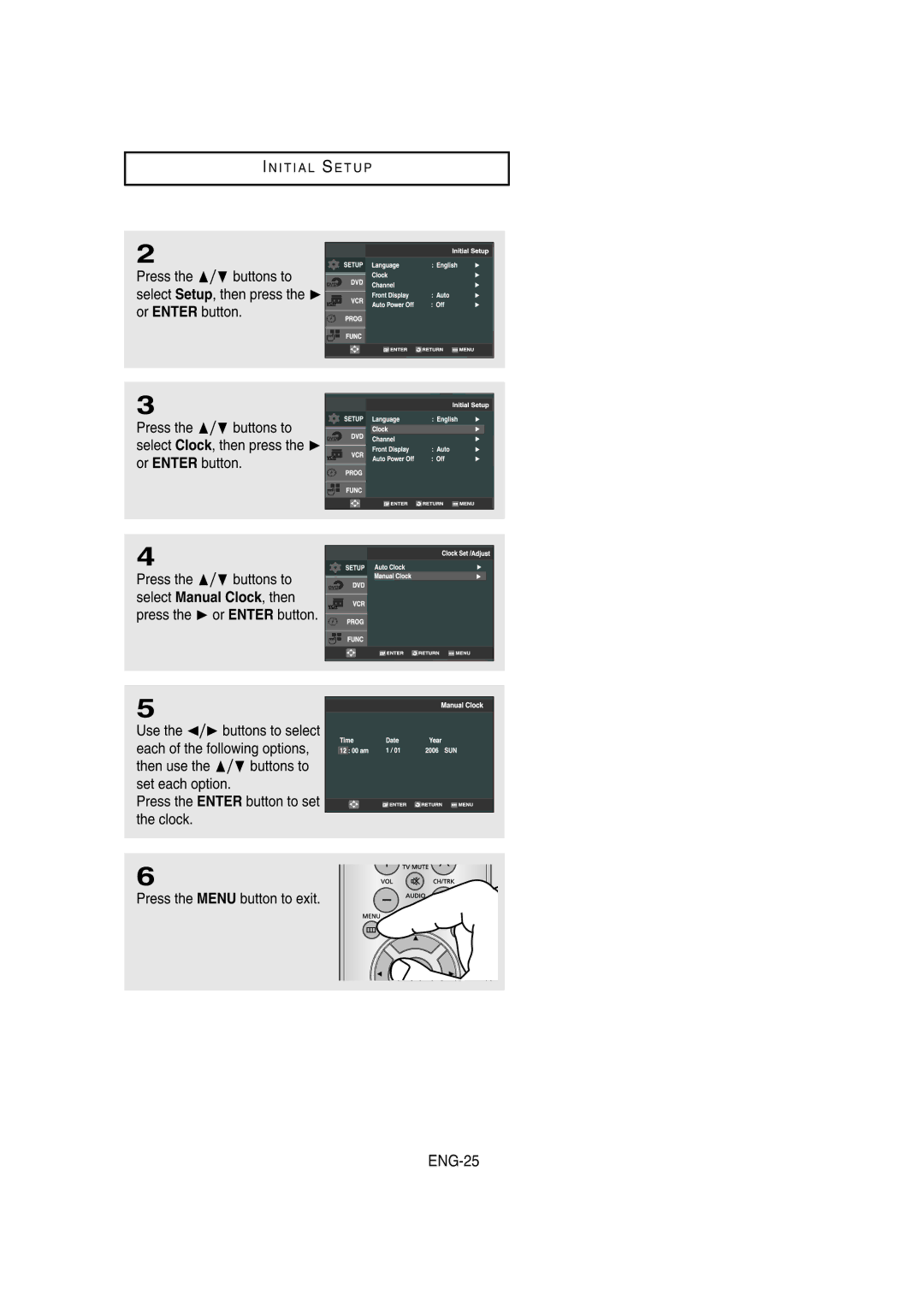 Samsung DVD-V8650 instruction manual ENG-25 