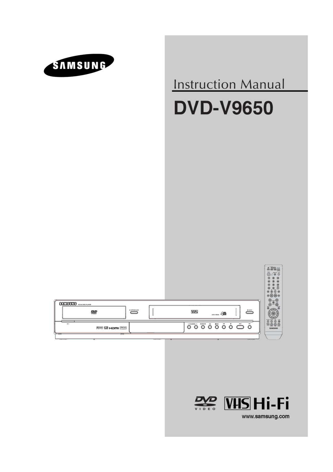 Samsung DVD-V9650 instruction manual 