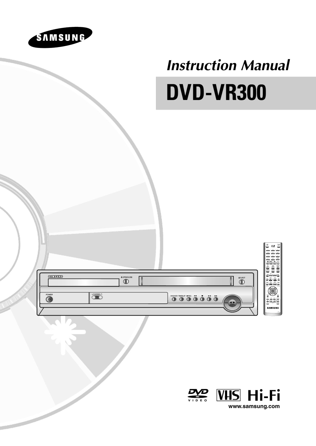 Samsung DVD-VR300 instruction manual 