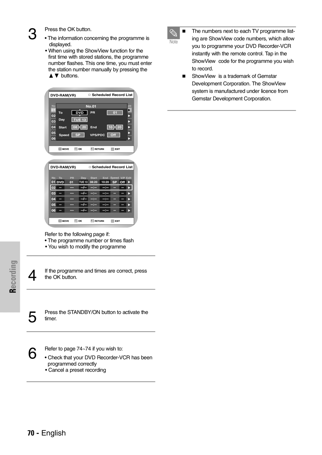 Samsung DVD-VR300E/EUR manual You to programme your DVD Recorder-VCR 