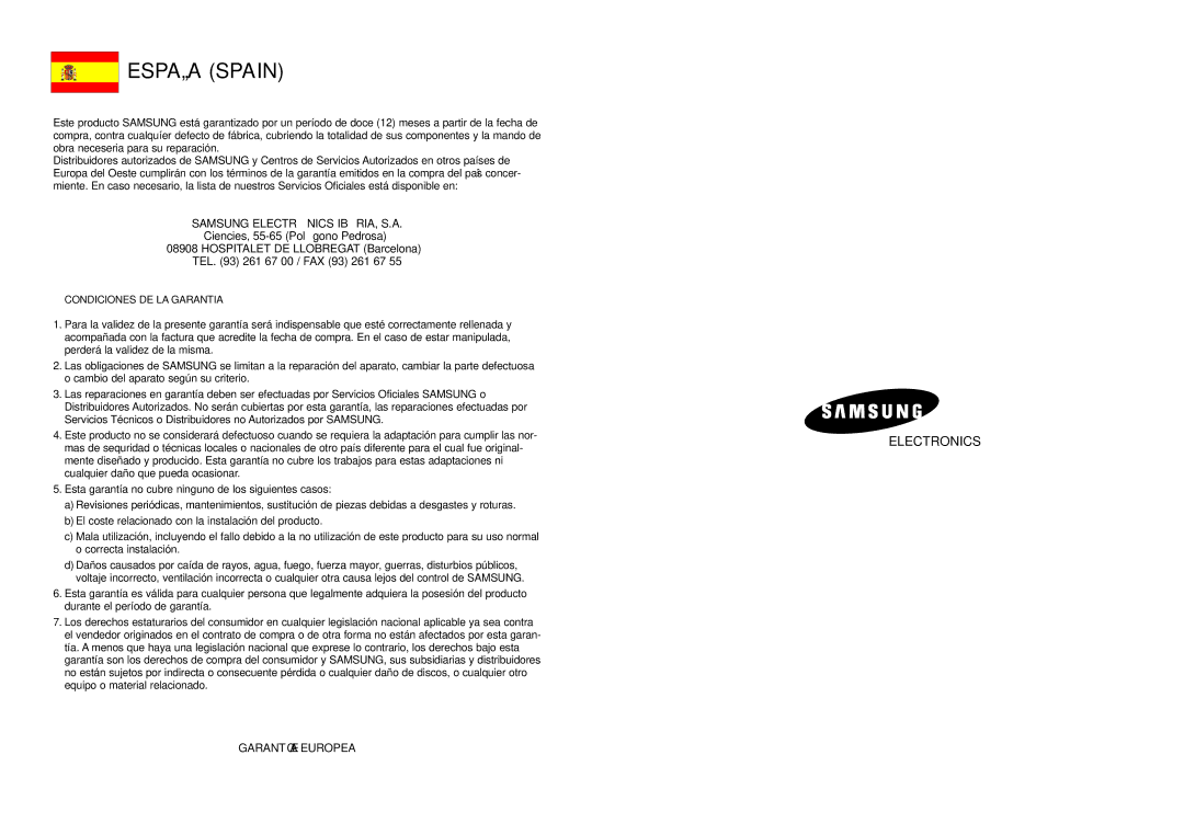 Samsung DVD-VR300E/XEC manual España Spain 