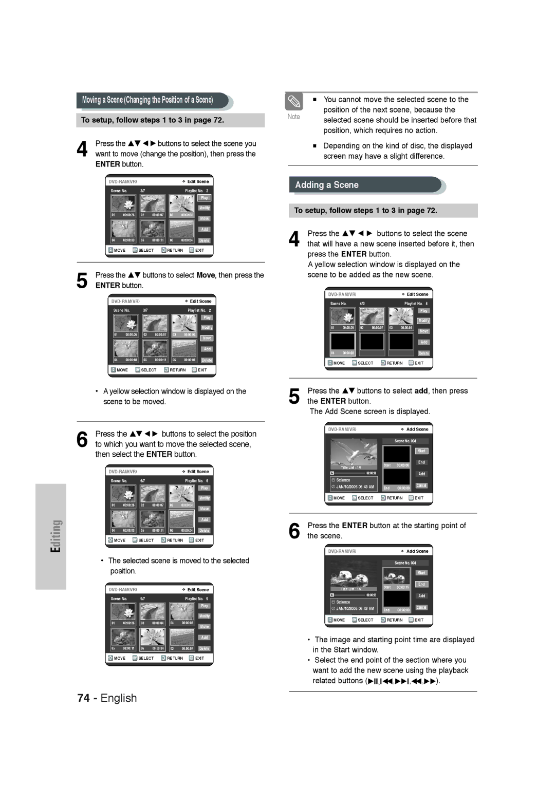 Samsung DVD-VR320 instruction manual Then select the Enter button 