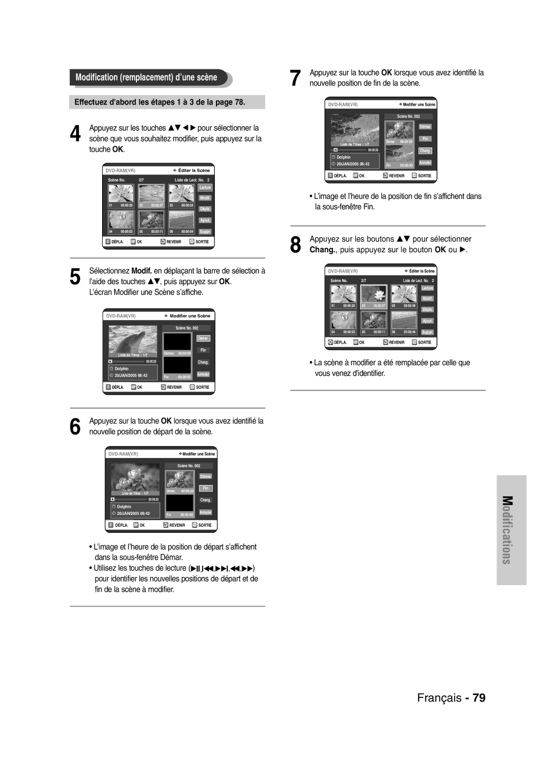 Samsung DVD-VR320/XEF, DVD-VR320P manual Effectuez dabord les étapes 1 à 3 de la 