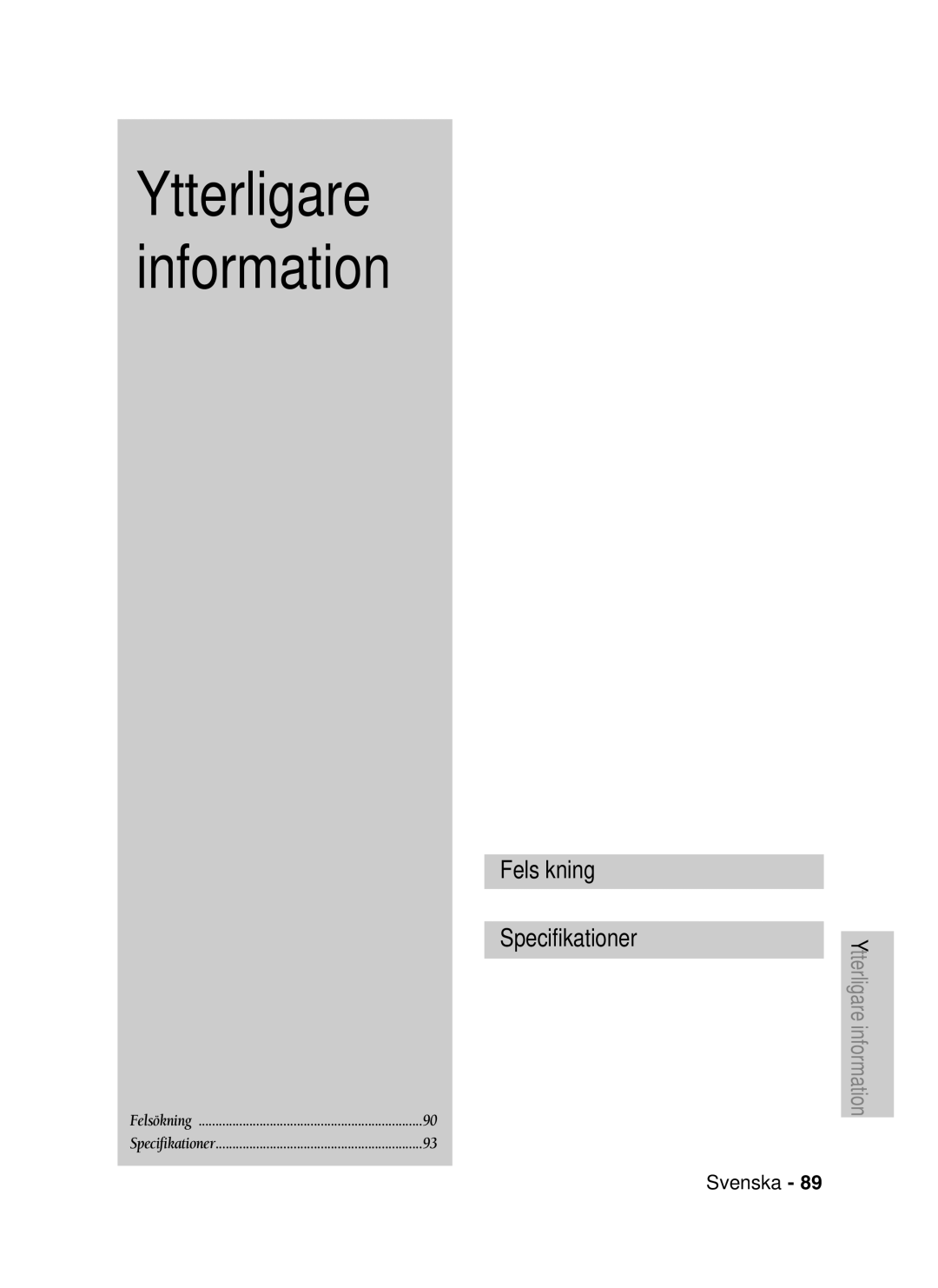 Samsung DVD-VR320/XEE manual Ytterligare information 