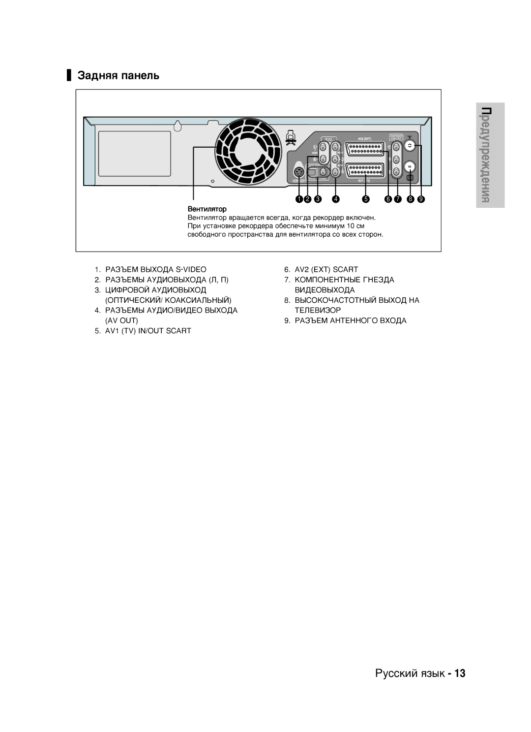 Samsung DVD-VR320/XEV manual ÊÄáöÖå ÇõïéÑÄ S-VIDEO, AV2 EXT Scart, Av Out, ÊÄáöÖå ÄçíÖççéÉé ÇïéÑÄ, AV1 TV IN/OUT Scart 