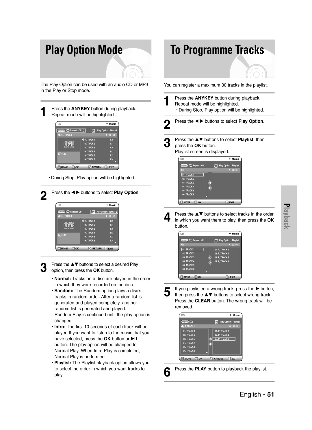 Samsung DVD-VR325/XEF manual Play Option Mode, Press the Anykey button during playback, Repeat mode will be highlighted 