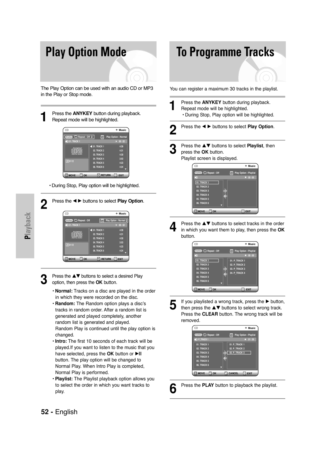 Samsung DVD-VR325/EUR, DVD-VR325/XEG, DVD-VR325/XEH manual Play Option Mode, Repeat mode will be highlighted 