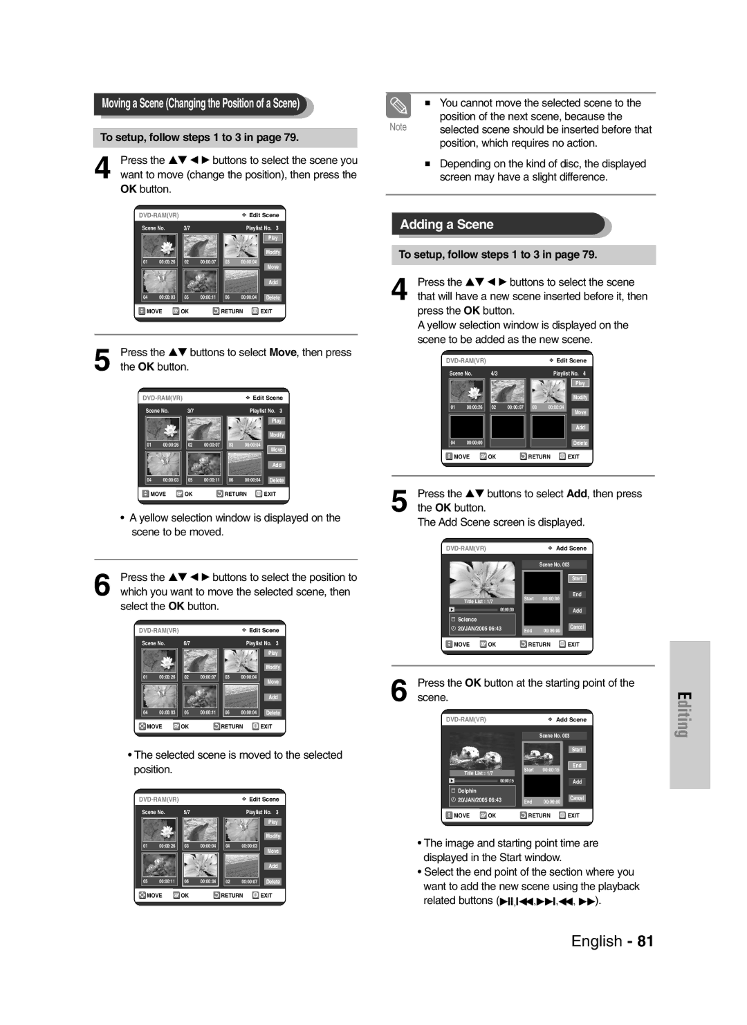 Samsung DVD-VR325/XEG, DVD-VR325/EUR, DVD-VR325/XEH manual OK button 