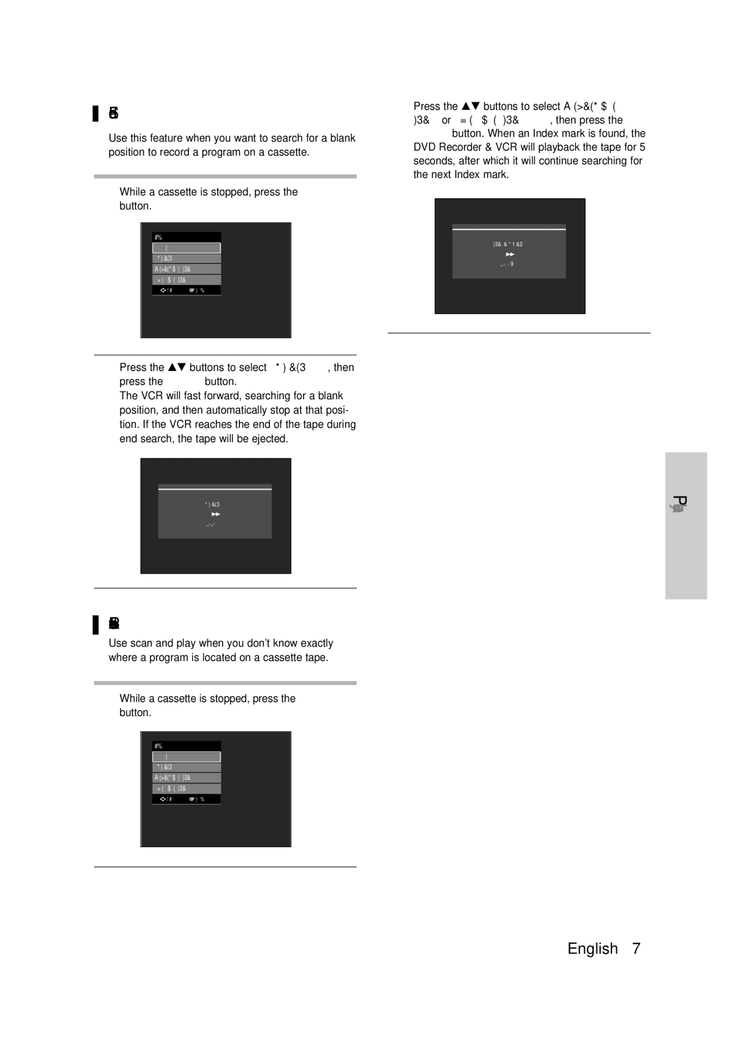 Samsung DVD-VR335 instruction manual Forward Intro, Scan or Reverse Intro Scan, then press 