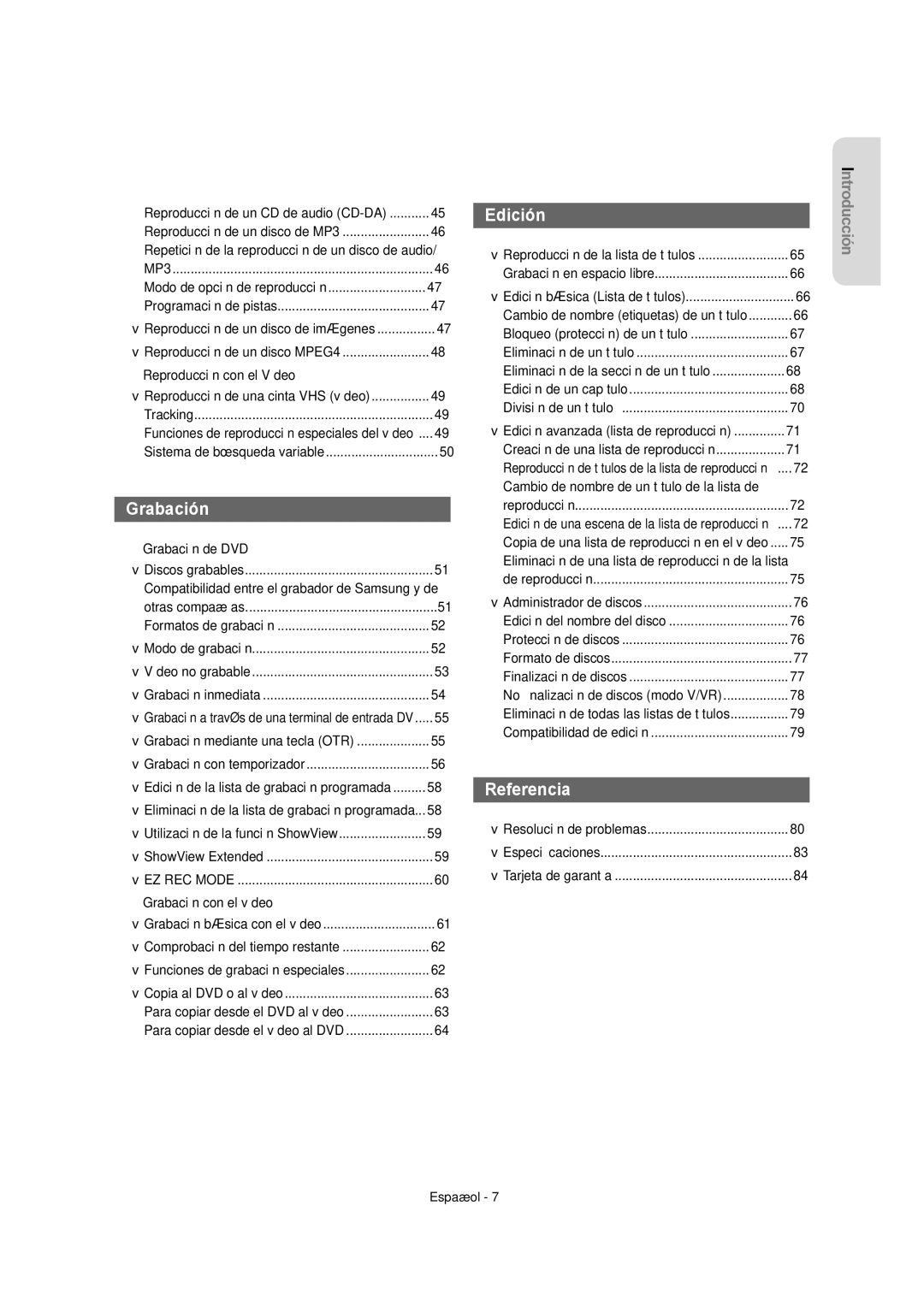 Samsung DVD-VR350/EUR, DVD-VR350/XEC manual MP3, EZ REC Mode, Cambio de nombre de un título de la lista de Reproducción 