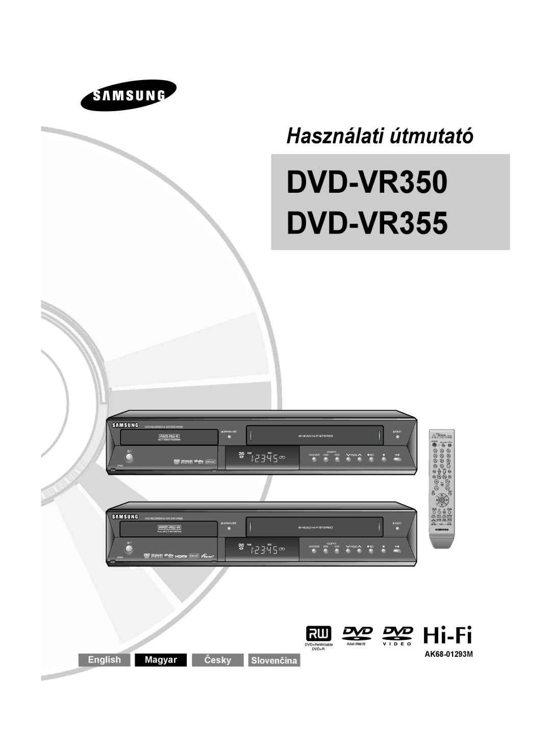 Samsung DVD-VR350/XEH manual Használati útmutató 