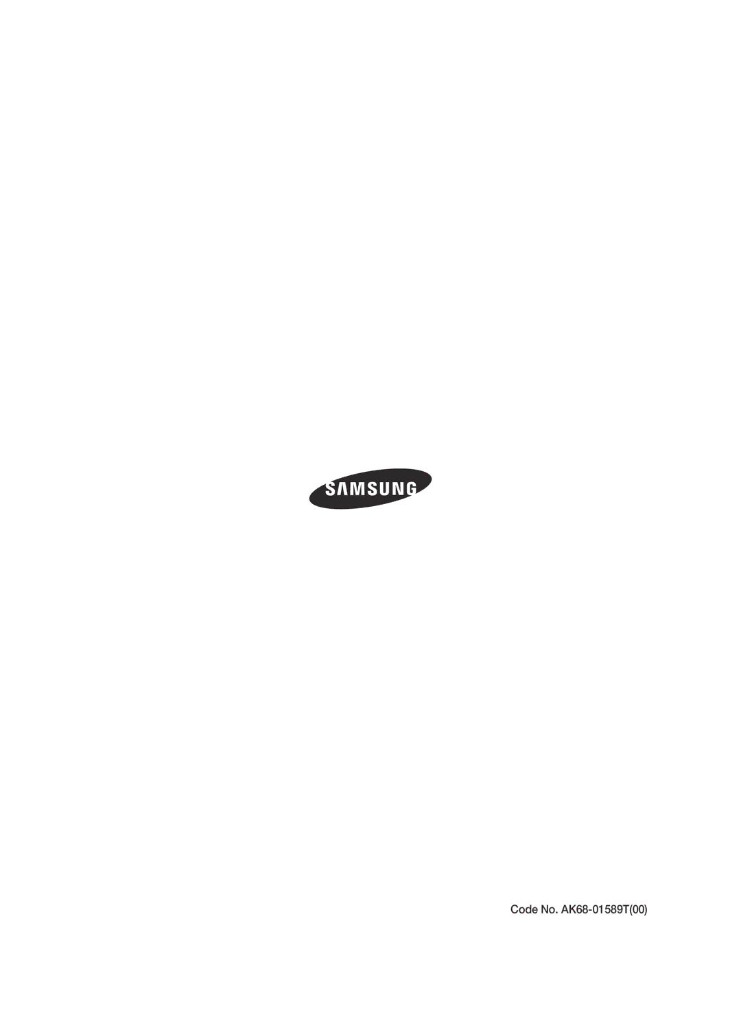 Samsung DVD-VR375A, DVD-VR370 user manual Code No. AK68-01589T00 