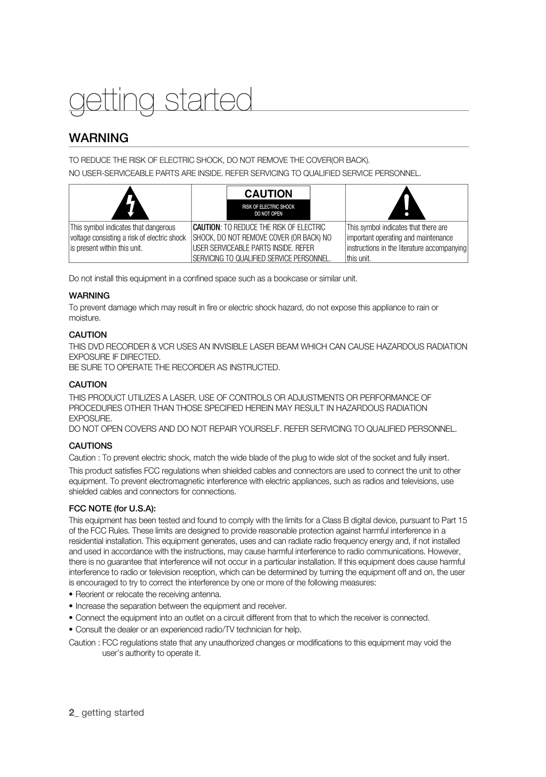 Samsung DVD-VR375 user manual Is present within this unit, This unit 