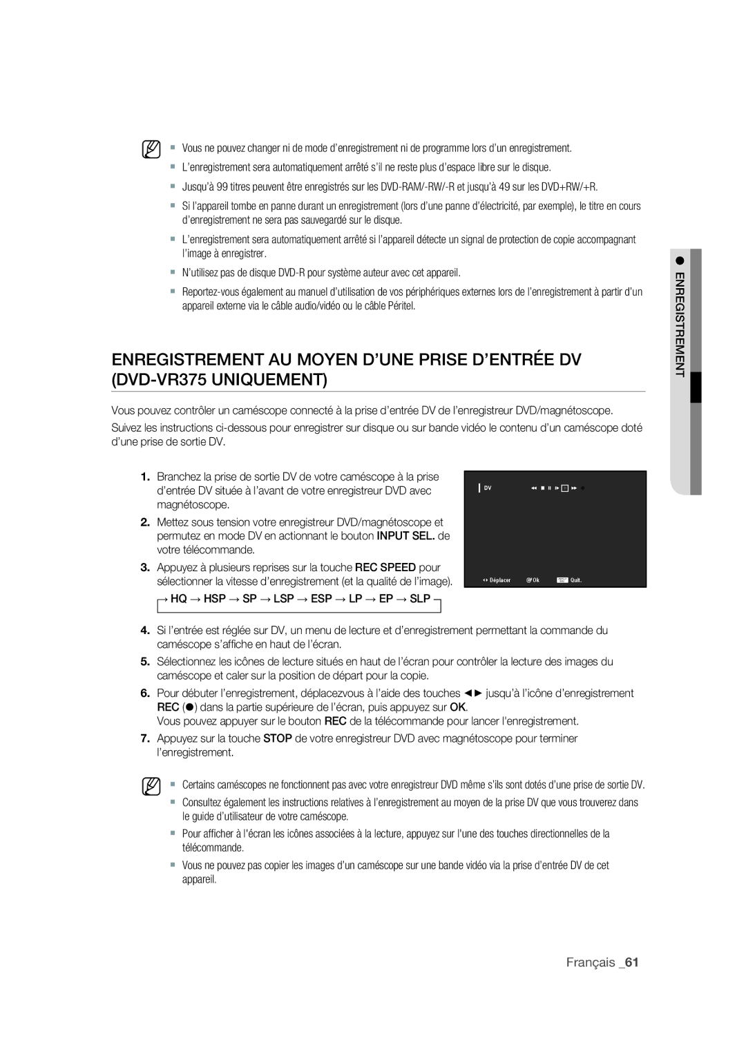 Samsung DVD-VR375A/XEF manual Dv      