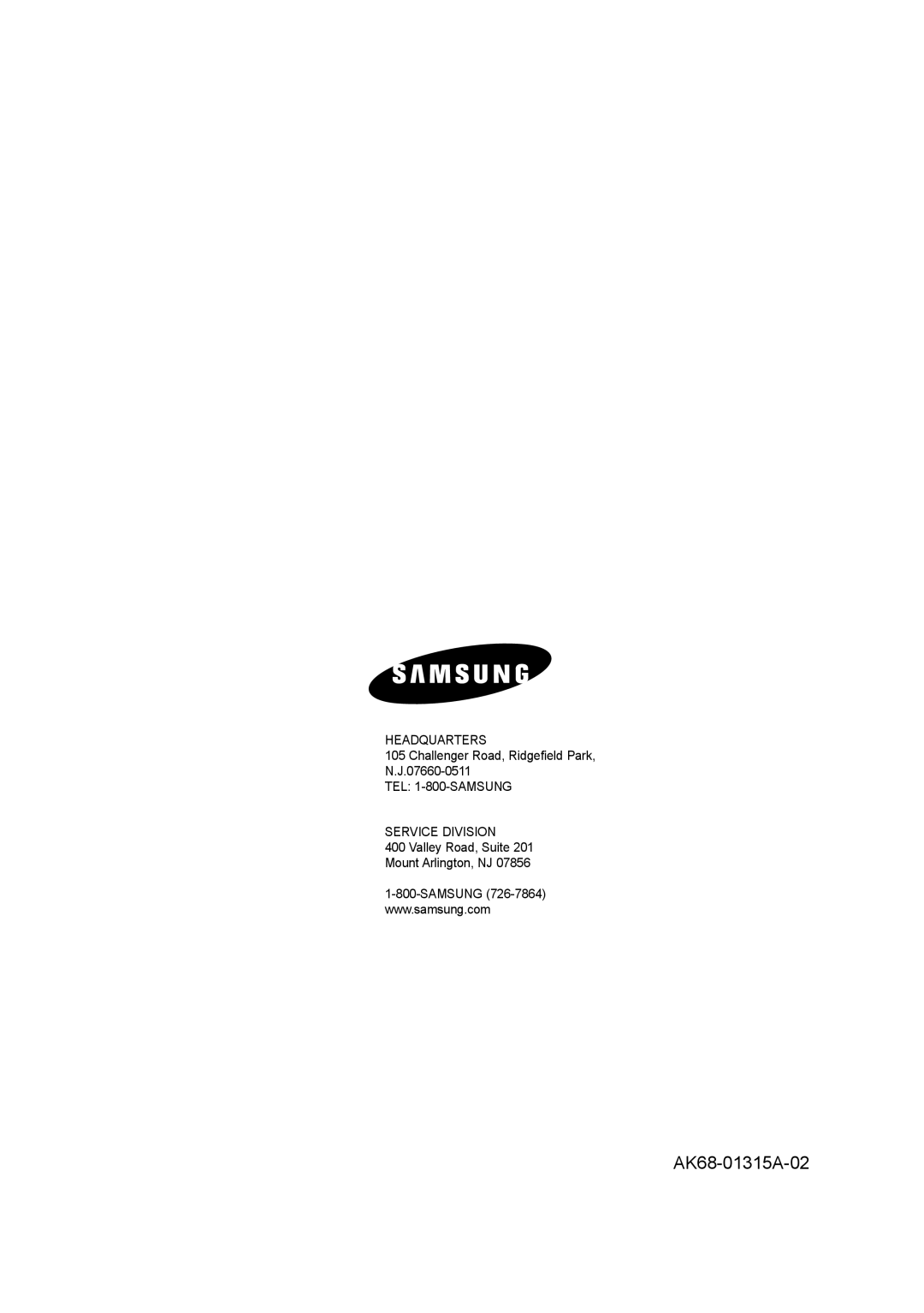 Samsung DVDR157 instruction manual Headquarters 