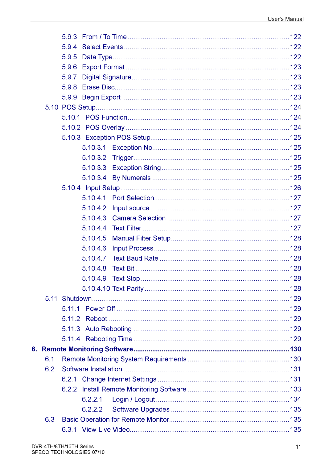 Samsung DVR-4TH, DVR-16TH, DVR-8TH user manual 130 